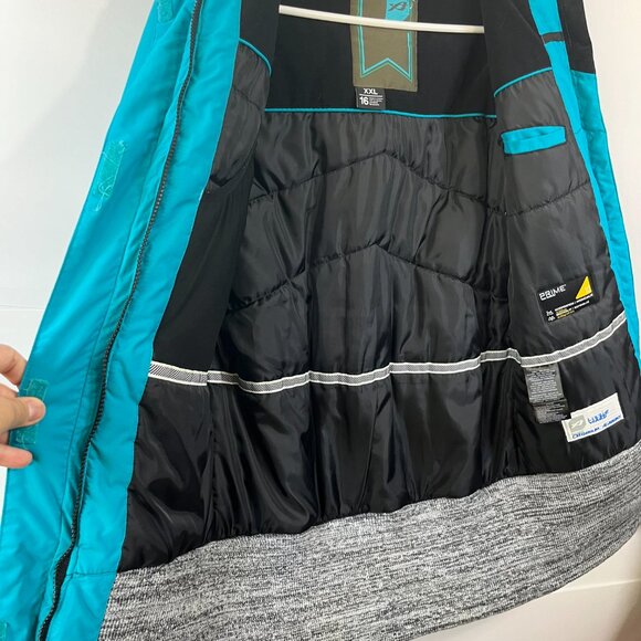 Orage Winter Jacket Youth XXL 16 Blue Ski Snowboard Hooded Warm - Picture 10 of 12